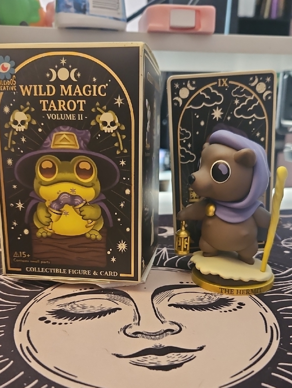WILD MAGIC TAROT Vol. II Collectible Figure - Purple & Gold Bear The Hermit